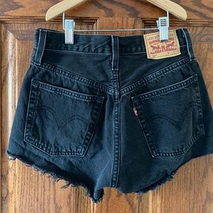Levi’s Black Denim Mom Shorts